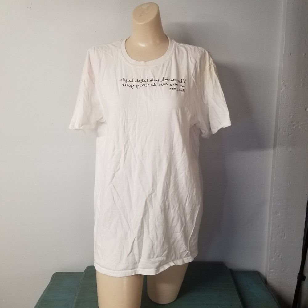 White shirts womens large tee top